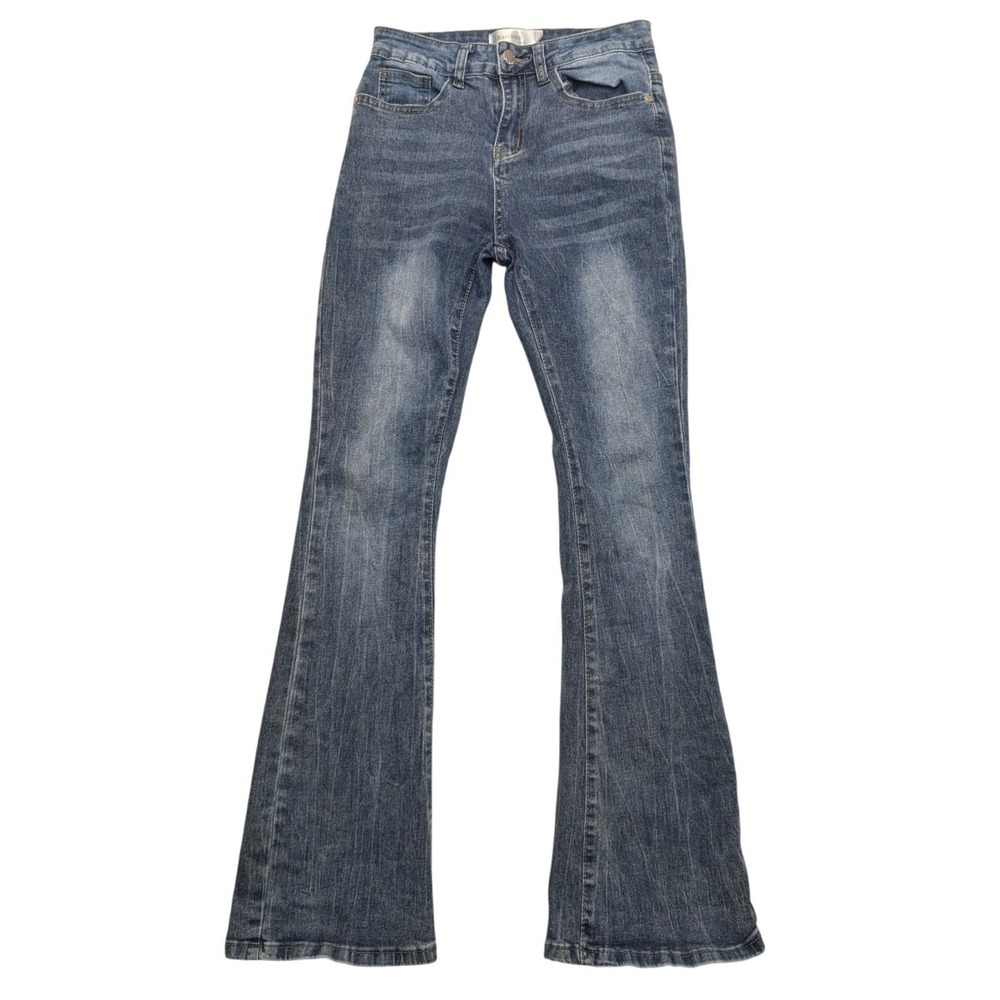 Bamboo Jeans Flare Jeans Womens Size 3 Blue Medium Wash Stretch Bell Bottoms